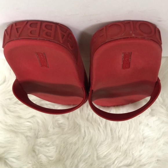 Dolce & Gabbana Men\'s Red Rubber Slides Size 42  / COA main image 5